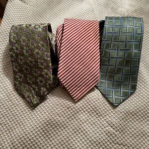 Ermenegildo Zegna Floral, Striped, and Geometric Tie Set